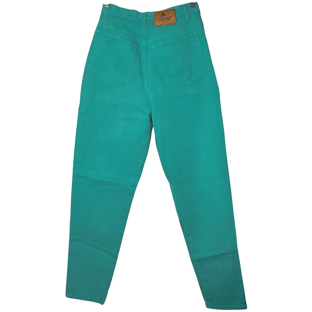 Vintage Lizwear Liz Claiborne Mom Jeans Womens 8 *READ* Teal Green High Waisted